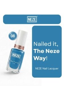 NEZE Sky Blue Nail Polish – Glossy Finish, Long-Lasting, 7ml