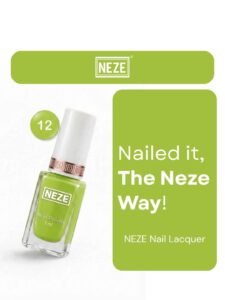 Neze Lime Green Long Lasting Nail Polish for Women, 7ml