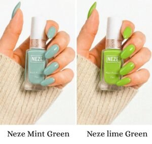 Neze Nail Polish – Mint Green & Lime Green Shades | Long-Lasting 7ml Nail Color